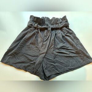 Zara paper bag waist dress short. Size small. Black. Tie waist band.